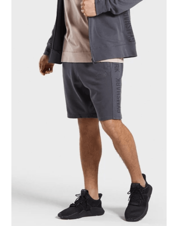GYMSHARK Laundered pilkos spalvos vyriški šortai