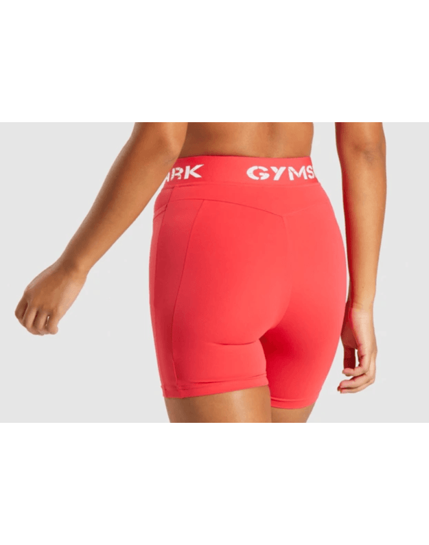 GYMSHARK Legacy Fitness raudonos spalvos šortai