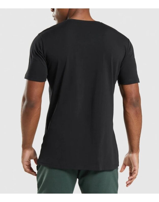 GYMSHARK Critical juodos spalvos marškinėliai