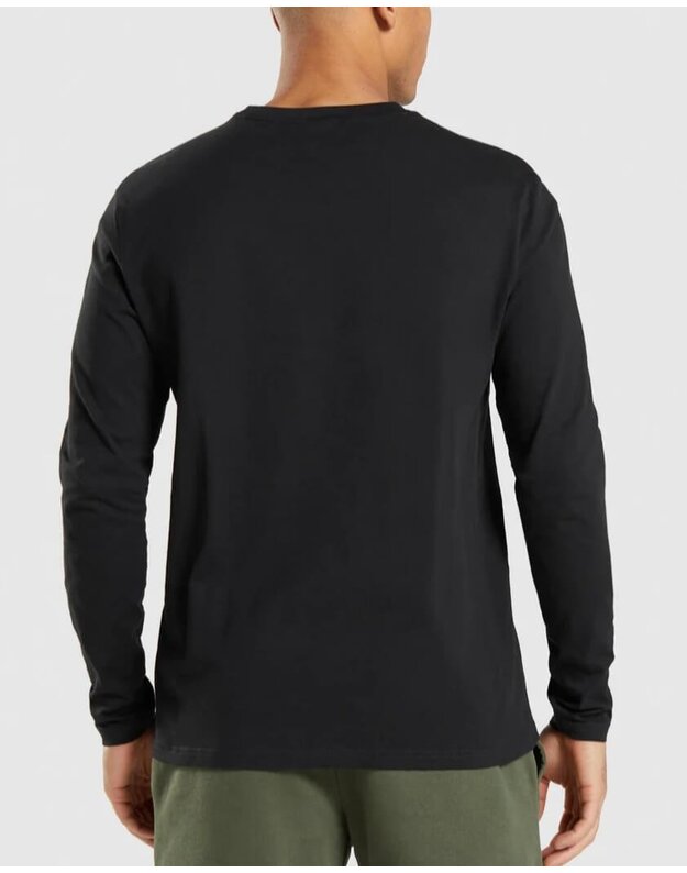 GYMSHARK Ark Long Sleeve juodos spalvos marškinėliai