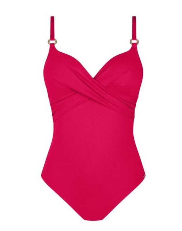 Triumph Venus Elegance raudonos spalvos vientisas maudymosi kostiumėlis